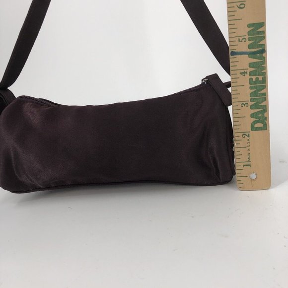 Mini Satin Evening Bags Lot of 2 Black Liz Claiborne Wine Rhinestone Buckles - Picture 5 of 15